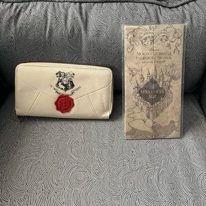 Harry Potter Cream Wallet with Red Seal and Marauder's Map *Make an Offer*